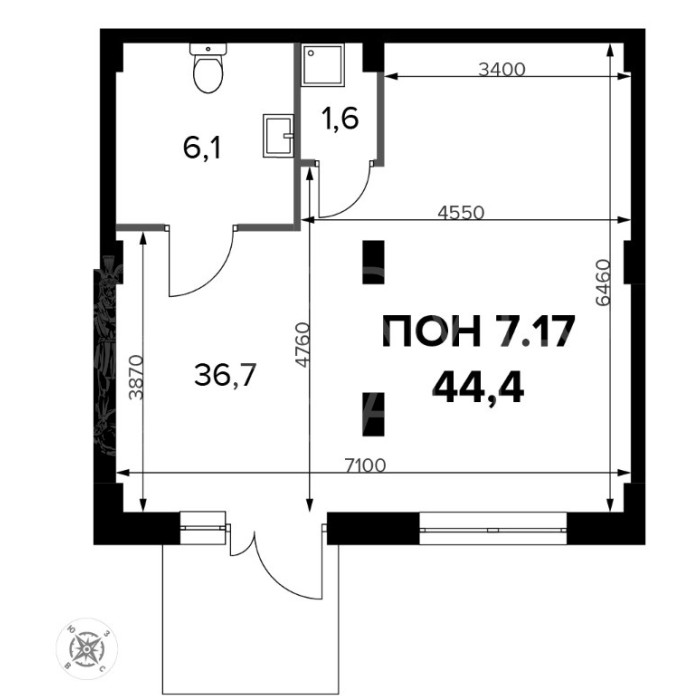 Ленинградское шоссе, 228к5 - Продажа помещения свободного назначения: 44.40 кв.м.