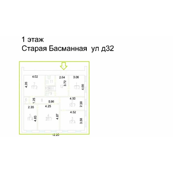 Старая Басманная улица, 32 - Продажа здания: 311.00 кв.м.
