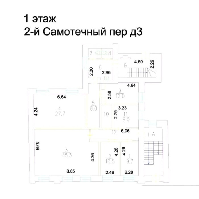 2-й Самотечный переулок, 3 - Продажа здания: 473.20 кв.м.