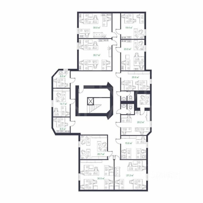 Ленинградский проспект, 30с2 - Продажа офиса: 390.00 кв.м.