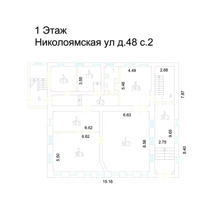 Николоямская улица, 48с2 - Продажа здания: 1516.00 кв.м.